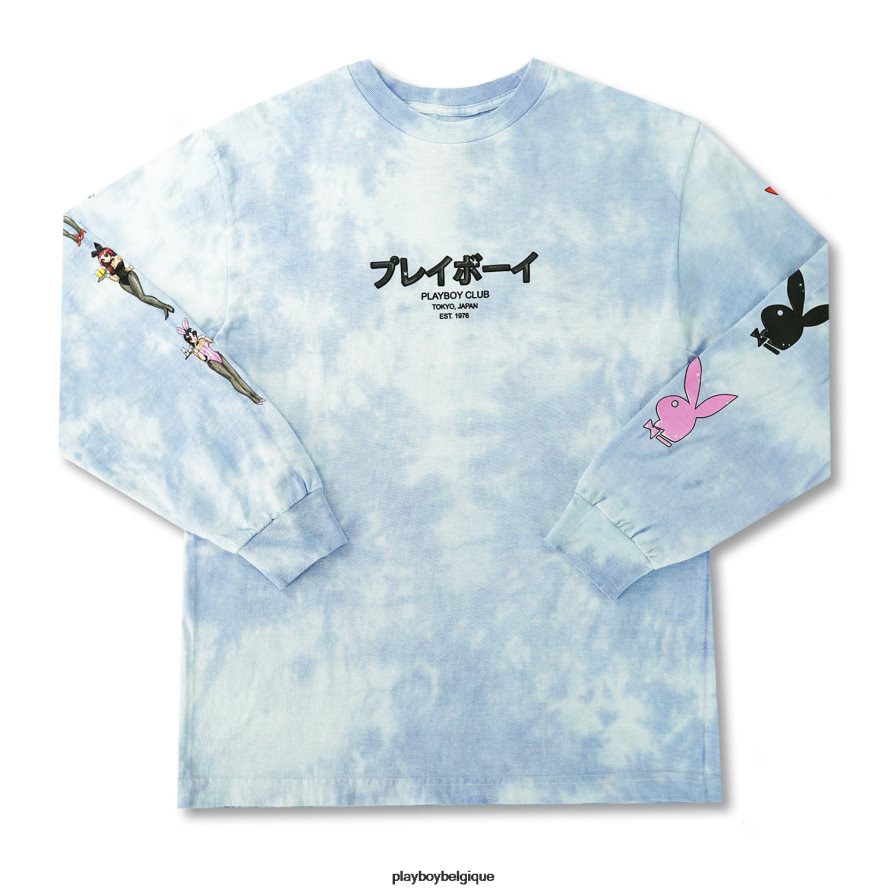 tokyo club tie-dye lapin manches longues Playboy vêtements original Hommes 224ZVZ91