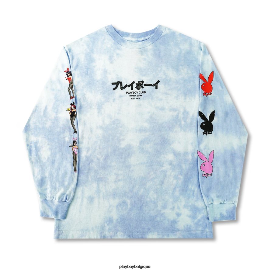tokyo club tie-dye lapin manches longues Playboy vêtements original Hommes 224ZVZ91