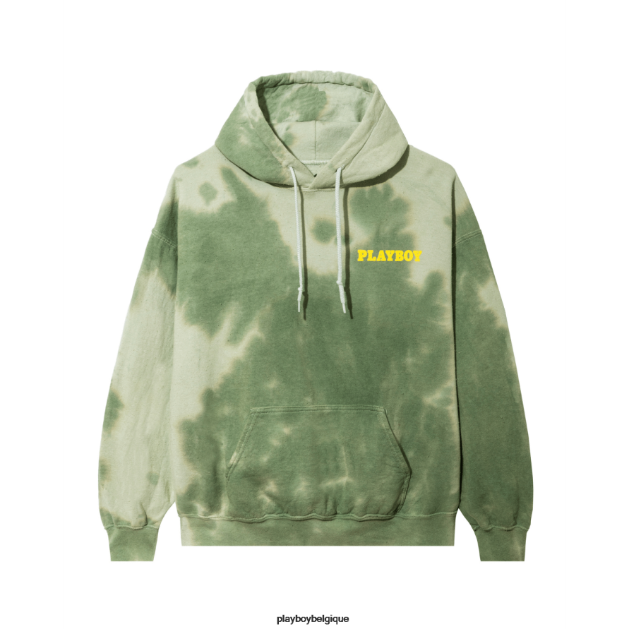 août 1976 couverture sweat à capuche tie-dye Playboy vêtements vert Hommes 224ZVZ345