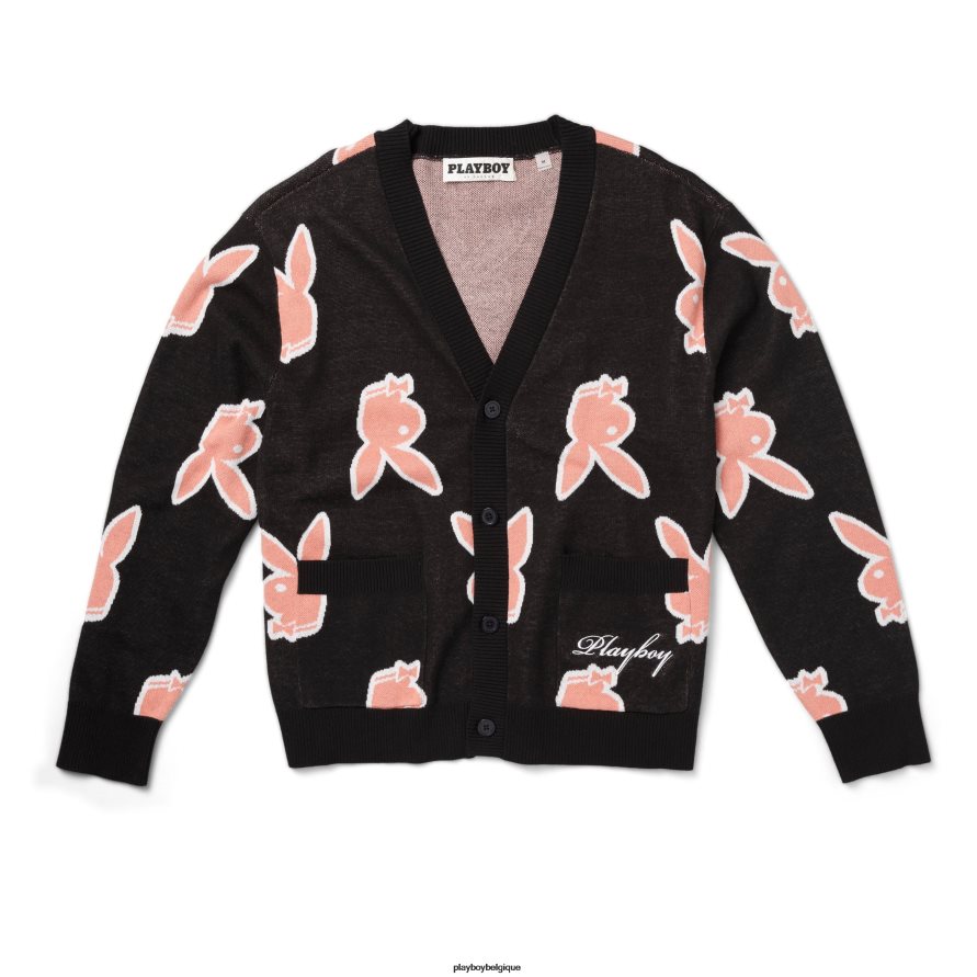 cardigan à tête de lapin à répétition Playboy vêtements original Hommes 224ZVZ434