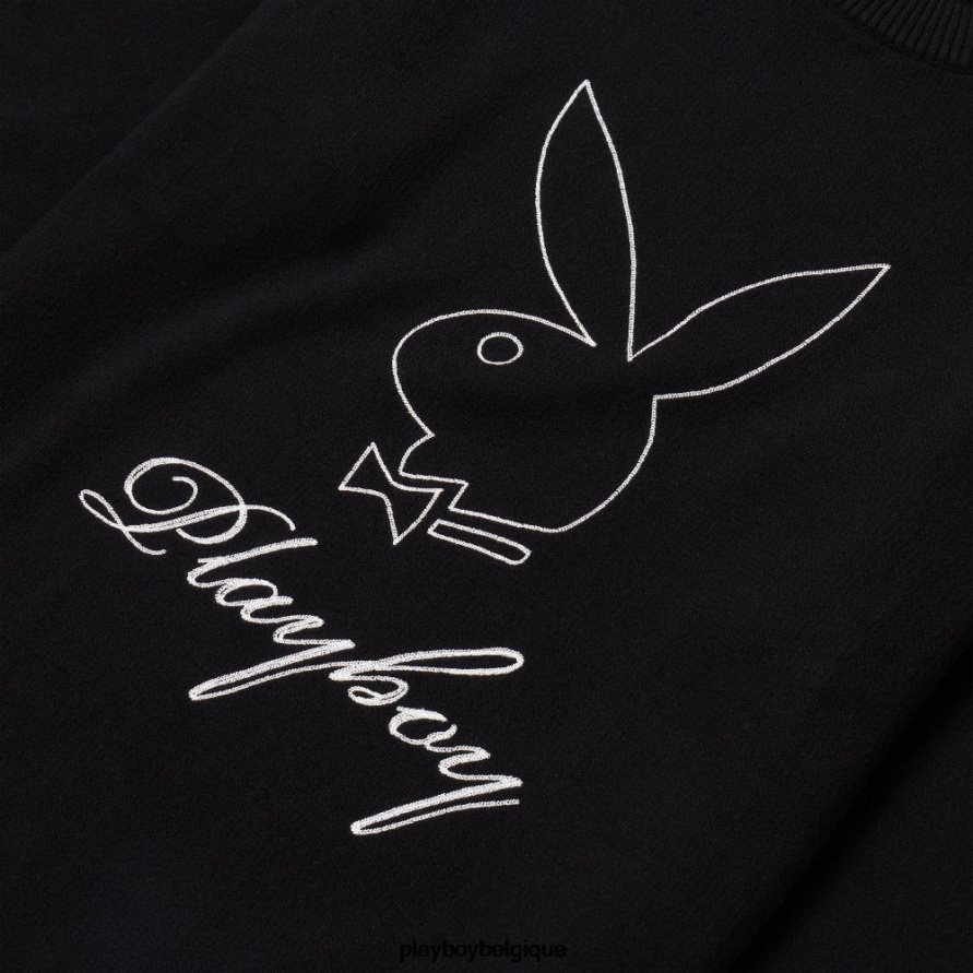 pull classique Playboy vêtements noir Hommes 224ZVZ471