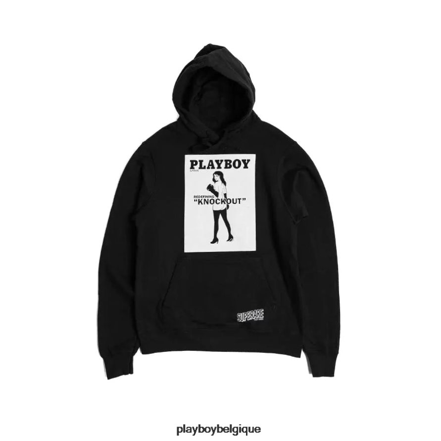 sweat à capuche KO Playboy vêtements noir Hommes 224ZVZ348