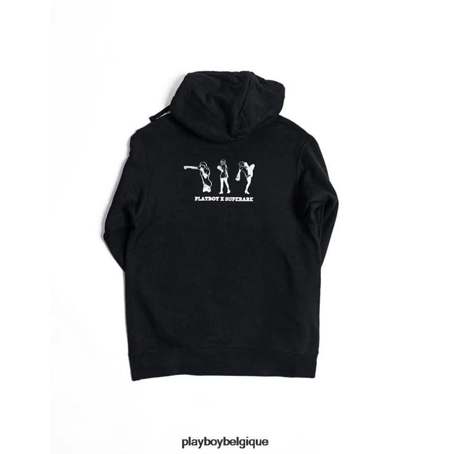 sweat à capuche KO Playboy vêtements noir Hommes 224ZVZ348