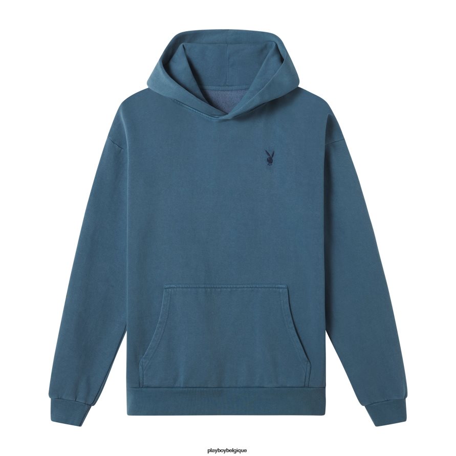 sweat à capuche basique lapin Playboy vêtements bleu Hommes 224ZVZ518