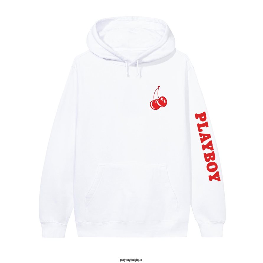 sweat à capuche bombe cerise Playboy vêtements blanc Hommes 224ZVZ375