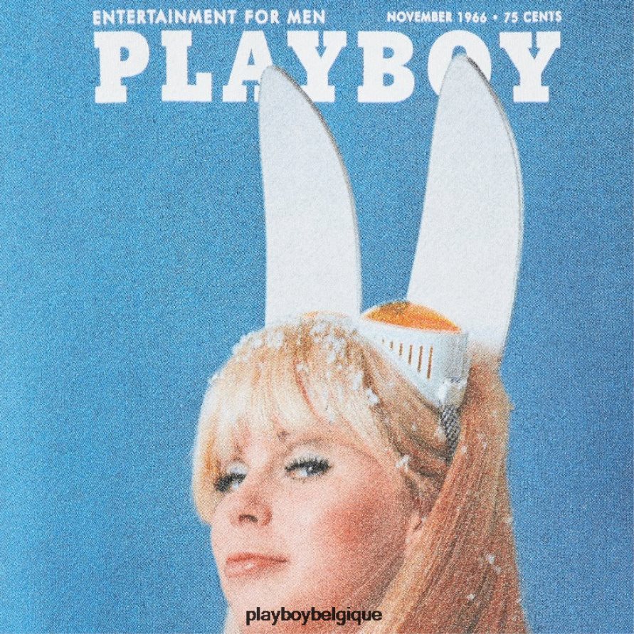 sweat à capuche de couverture de novembre 1966 Playboy vêtements original Hommes 224ZVZ489