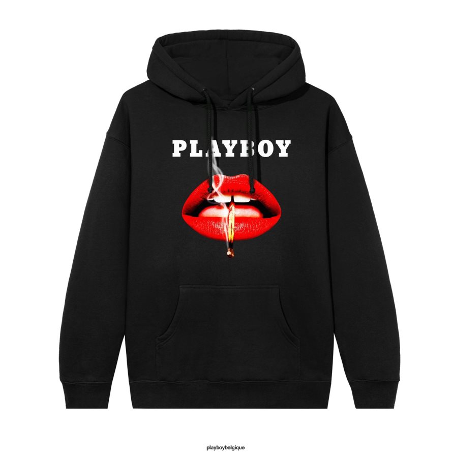 sweat à capuche de couverture de novembre 2013 Playboy vêtements noir Hommes 224ZVZ408