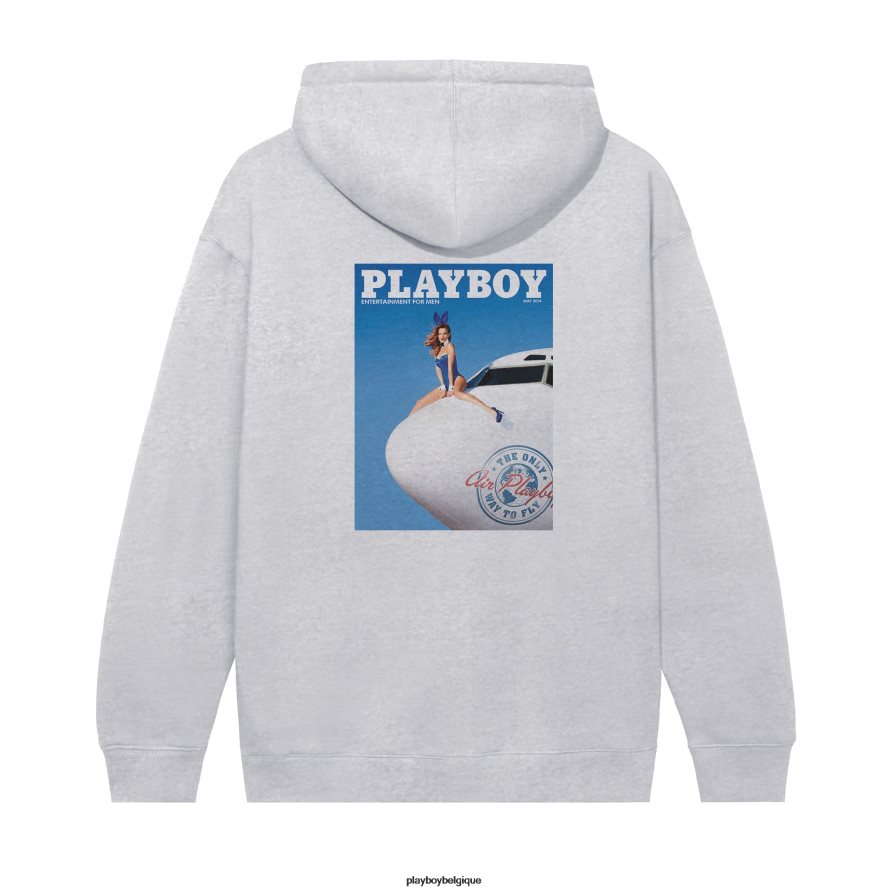sweat à capuche de mai 2014 Playboy vêtements gris chiné Hommes 224ZVZ405