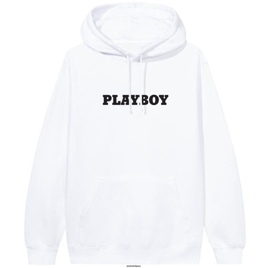 sweat à capuche en tête de mât Playboy vêtements blanc Hommes 224ZVZ402