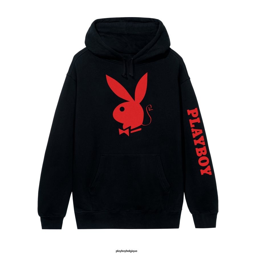 sweat à capuche espiègle Playboy vêtements noir Hommes 224ZVZ407