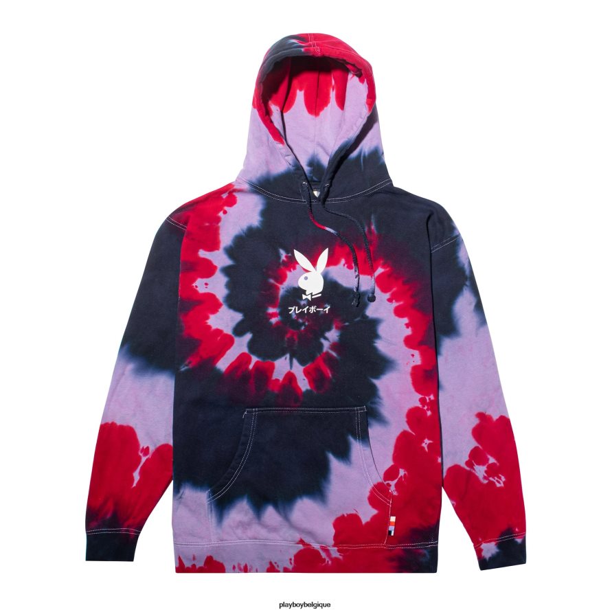 sweat à capuche tie-dye tokyo club Playboy vêtements Amérique Hommes 224ZVZ359