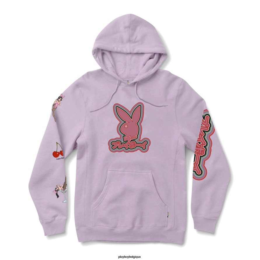 sweat à capuche tokyo club 3.0 Playboy vêtements lavande Hommes 224ZVZ350