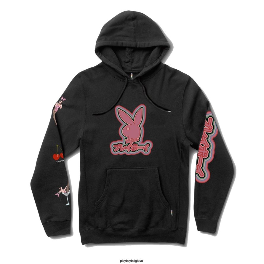sweat à capuche tokyo club 3.0 Playboy vêtements noir Hommes 224ZVZ349