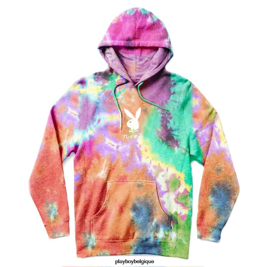 tokyo club sweat à capuche tie-dye Playboy vêtements spirale aérienne Hommes 224ZVZ357
