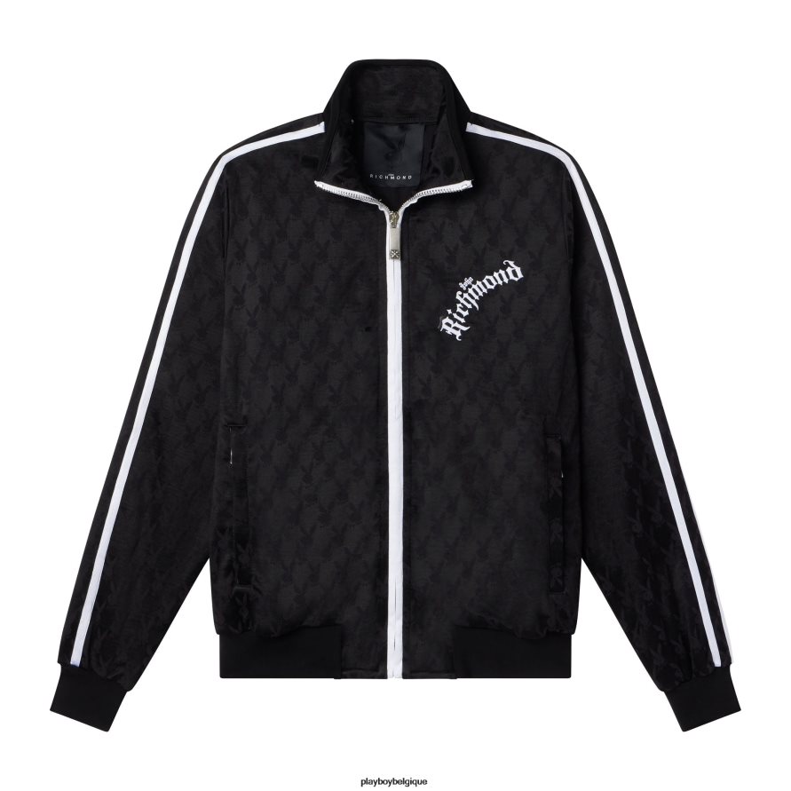 veste de survêtement Playboy x John Richmond vêtements noir Hommes 224ZVZ474