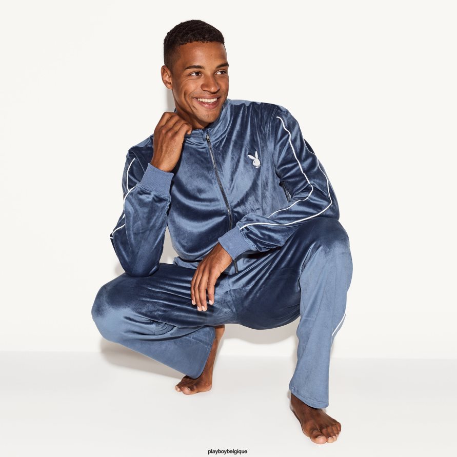 veste en velours Playboy vêtements marine Hommes 224ZVZ520