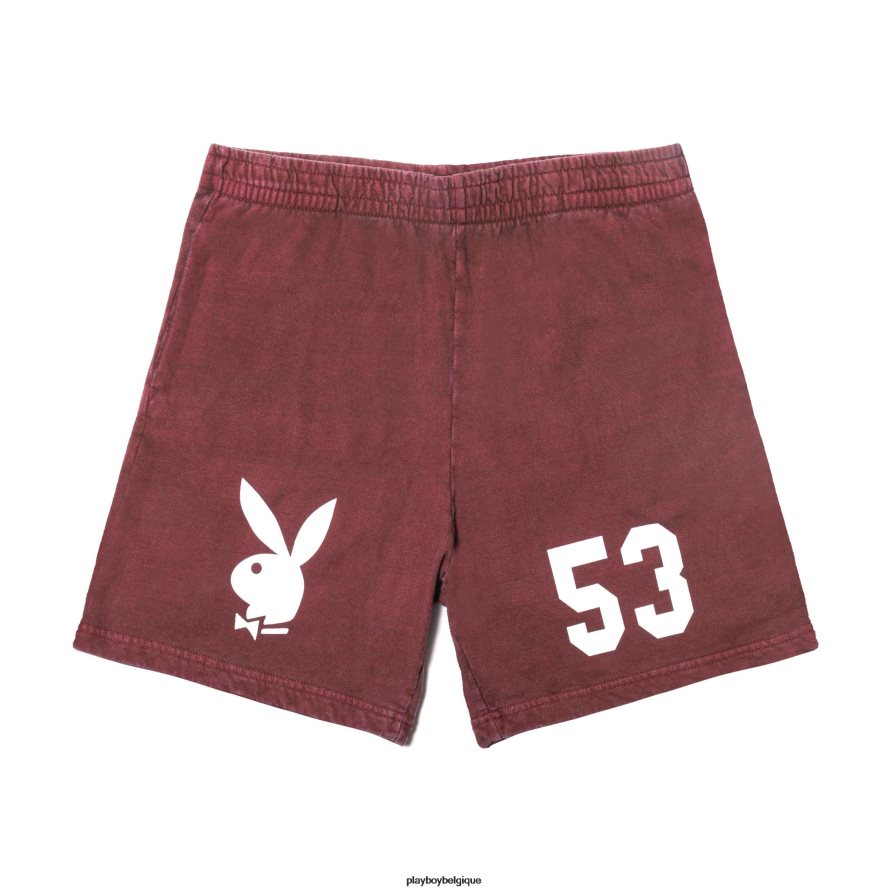 Short de survêtement 1953 Playboy vêtements bordeaux Hommes 224ZVZ654
