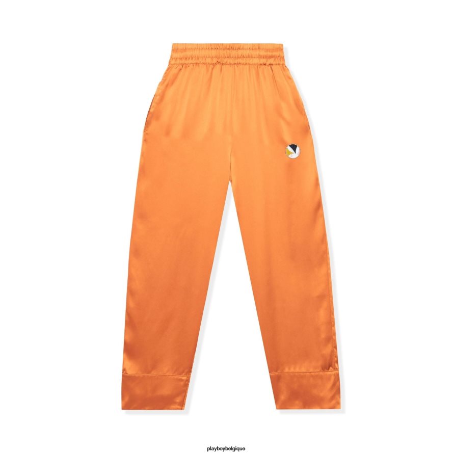 pantalon de détente en soie Playboy vêtements rouiller Hommes 224ZVZ645