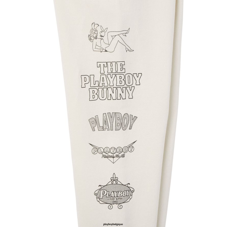 pantalon de survêtement bankroll Playboy vêtements gris vaporeux Hommes 224ZVZ586