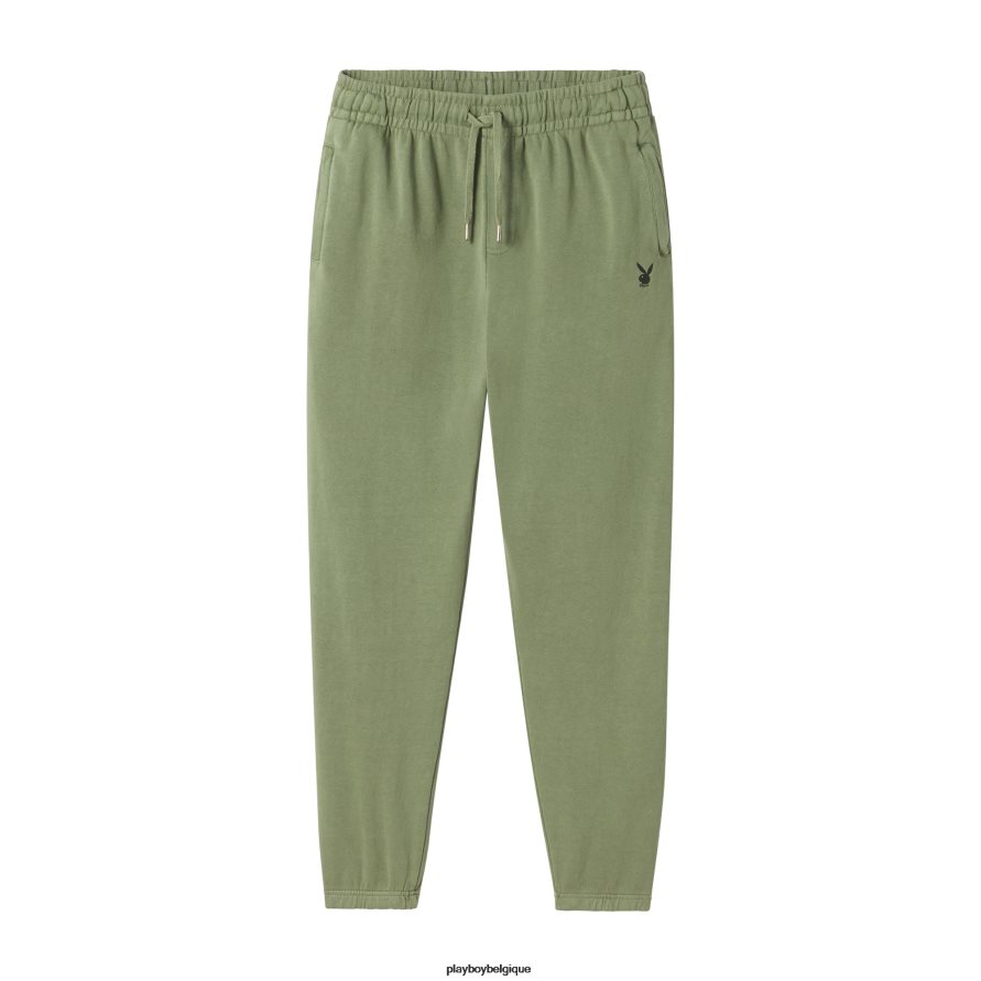 pantalon de survêtement basique lapin Playboy vêtements vert Hommes 224ZVZ595