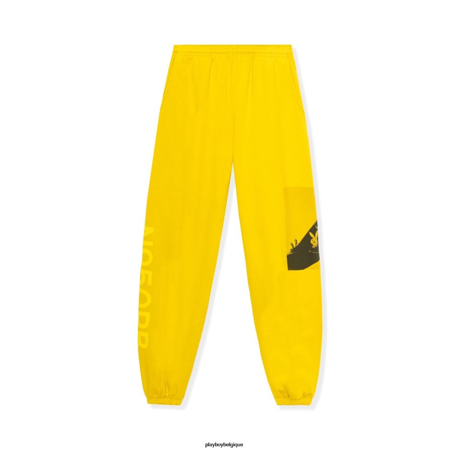 pantalon de survêtement n950pb ailes d'aviation Playboy vêtements moutarde Hommes 224ZVZ620