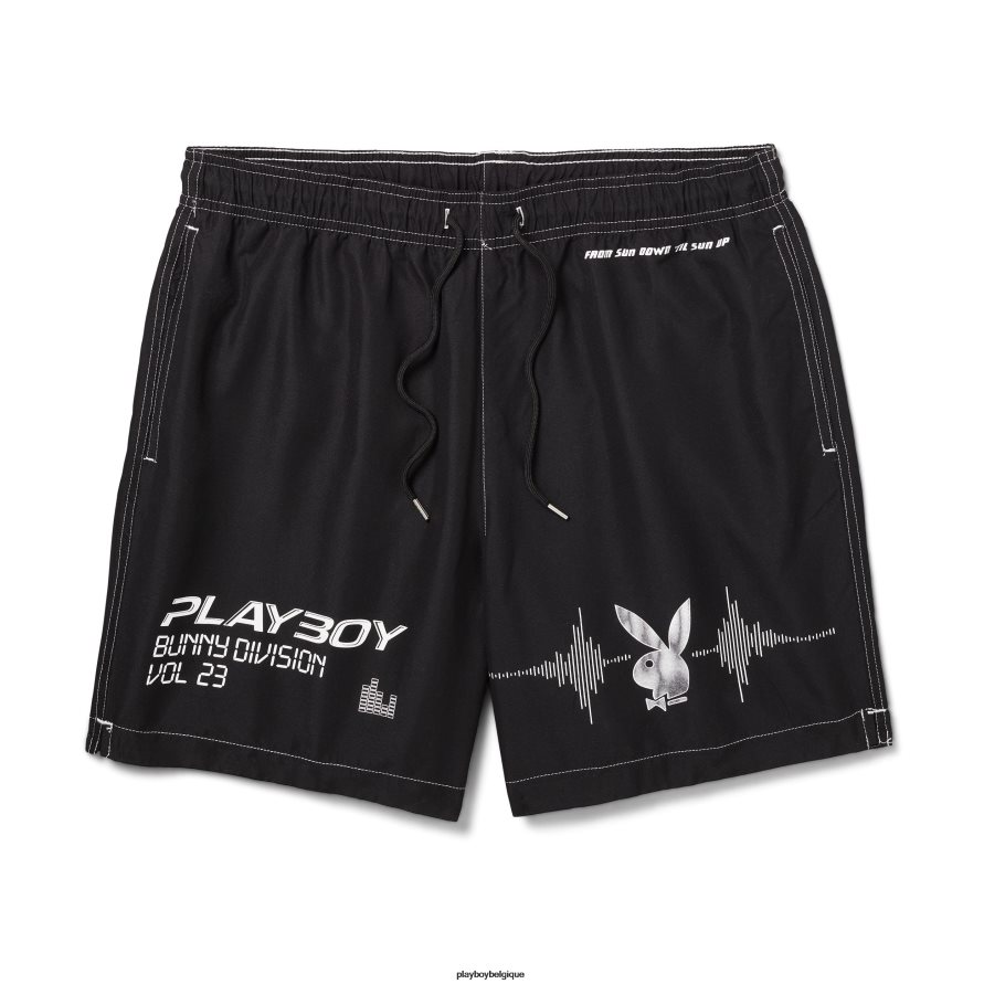 short de bain Bunny Division Playboy vêtements original Hommes 224ZVZ625