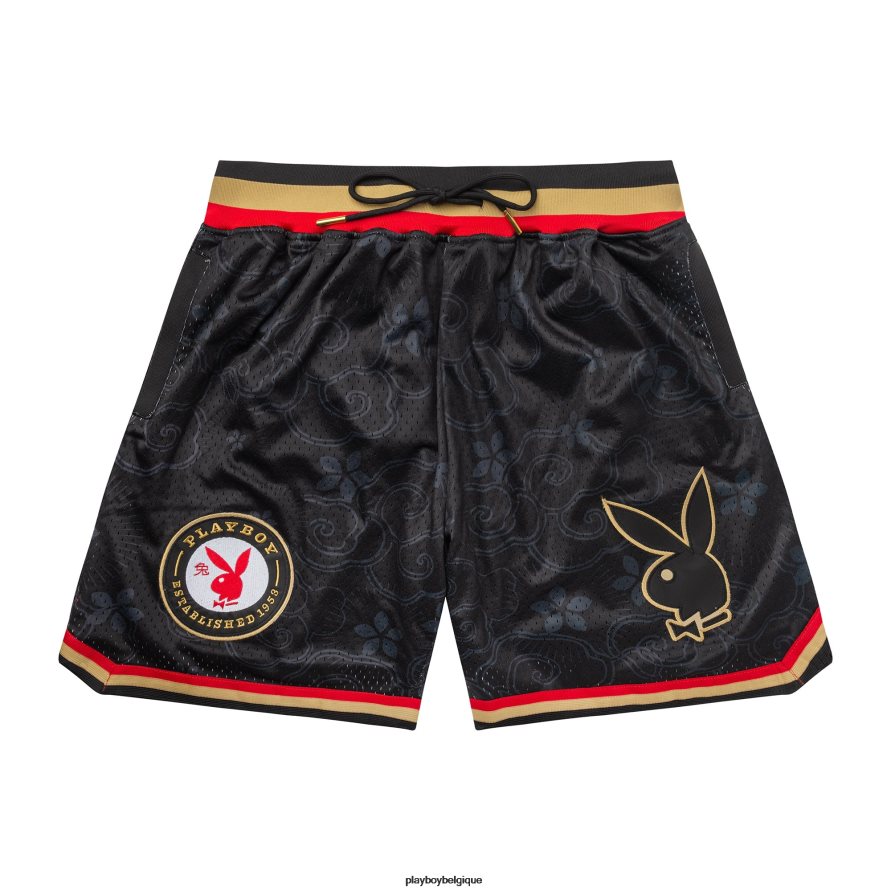 short de basket année du lapin Playboy x Lids vêtements noir Hommes 224ZVZ588