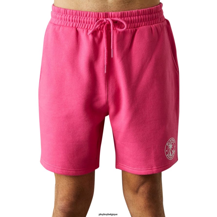 short imprimé beach club Playboy vêtements lueur rose Hommes 224ZVZ633