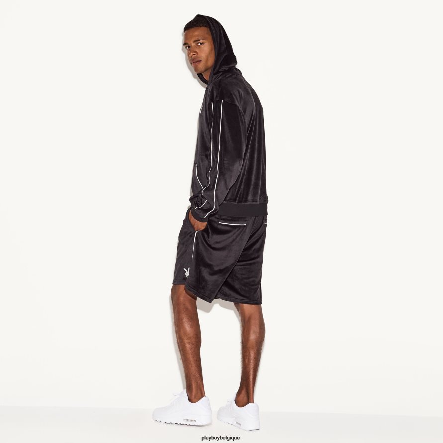 velours court Playboy vêtements noir Hommes 224ZVZ667
